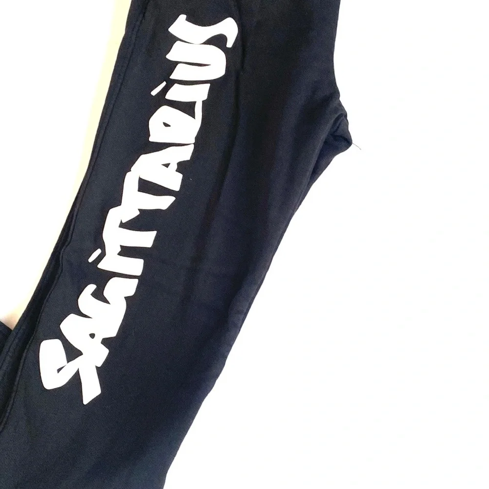 (B13)‎ Good American Sagittarius Black & White Sweatpants, Size 1 = Small, NWT